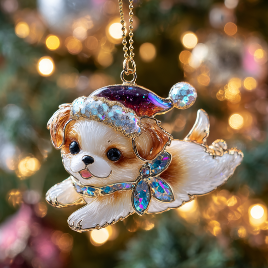 Angel Flying Pup Mica Ornament NCU0DH138