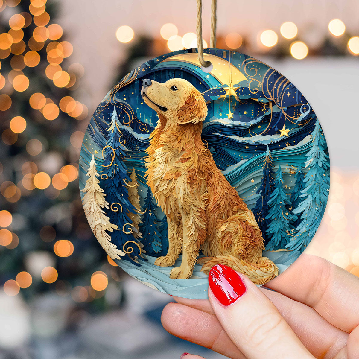 Golden Night Mica Ornament NCU0HT033